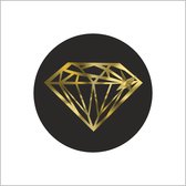 500 etiketten - etiket diamond gold - envelop sticker - sluitzegel sticker