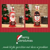 Allernieuwste® SET of 4 PCS Vin Bottle Bag CHRISTMAS made of Fabric Christmas Gift Wine Bottle Packaging - Luxe Vin Gift Bag Wine Sleeve Wine Sleeve Christmas - Vin Gift Christmas - SET 4 PCS