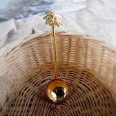 Maxium - Gouden Lepel Palmboom - Set van 6 - Palmboom Lepels - Goud - Gouden Messing - Theelepel