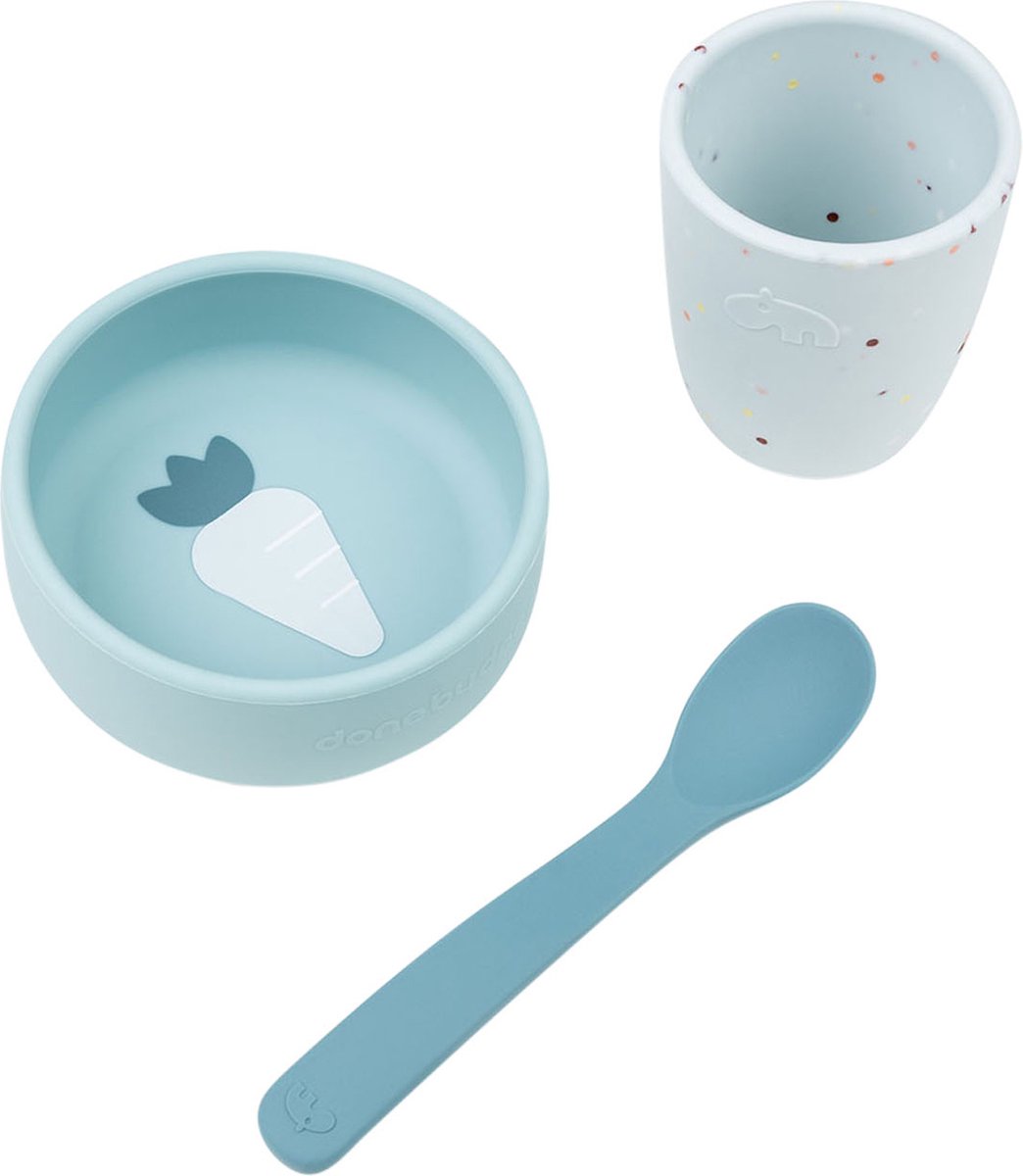 Goedkoopste Done By Deer Eerste Eetset Blue