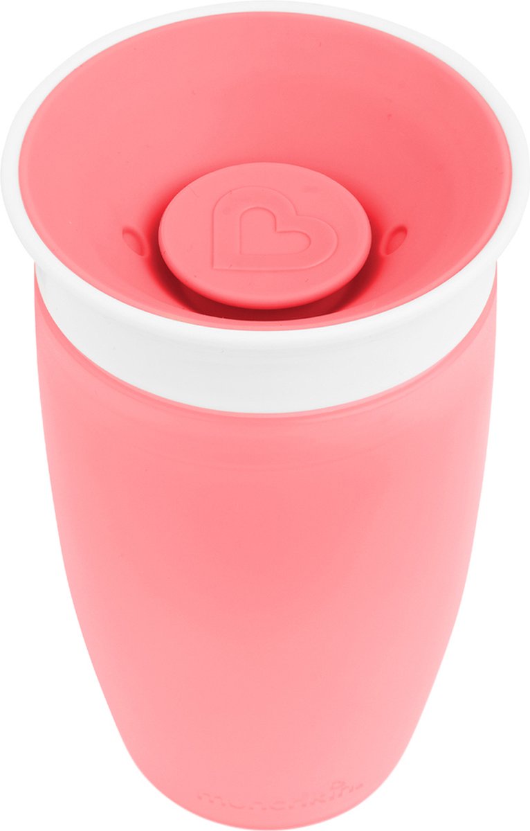 Goedkoopste Munchkin Miracle Anti-Lek 360° Drinkbeker - Sippy Cup - Oefenbeker voor Baby en Kind - 296ml - Roze