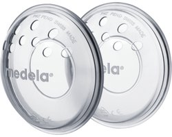 Medela Tepelbeschermers Siliconen membraan beschermd je tepels tussen de voedingen, bij kloven en pijn doordat de tepels niet tegen je kleding schuren - 2 stuks