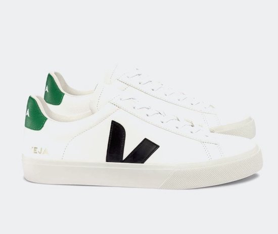 Veja Camo Chromofree Leather Sneakers - White Black Emeraude - Maat 40 - Unisex