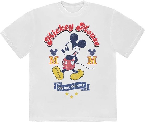 Disney Mickey Mouse - One & Only Heren T-shirt - 2XL - Wit