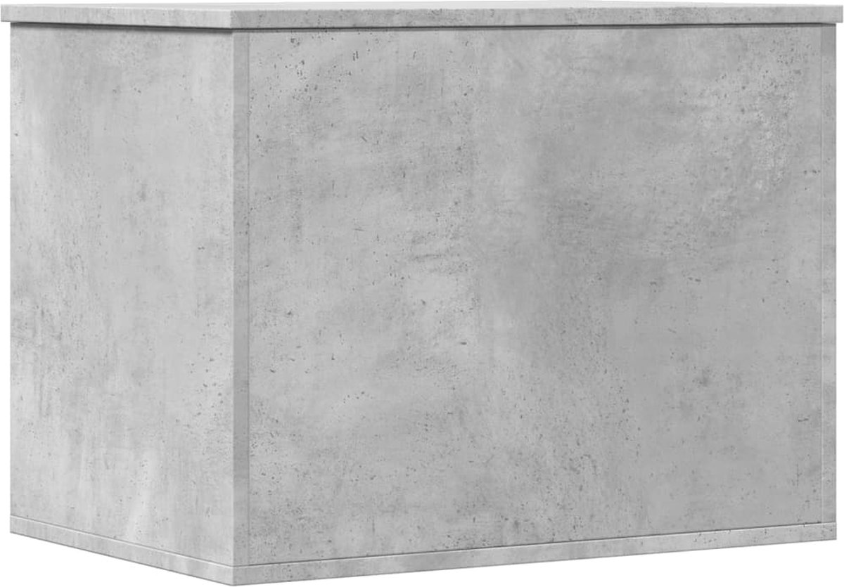 vidaXL - Opbergbox - 60x42x46 - cm - bewerkt - hout - betongrijs