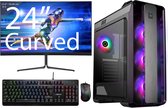 omiXimo - Ultra Gaming PC Setup - AMD Ryzen 7 5700 - RTX3060 - 16 GB DDR4 500GB SSD - Inclusief 24" Gaming Monitor - Toetsenbord - Muis - OBK
