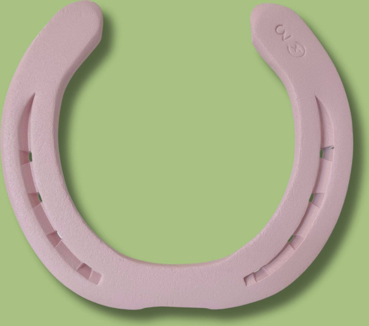Hoefijzergeschenk.nl - Roze Hoefijzer - Geluksbrenger - Roze - Kraamcadeau - IJzer - 15 x 15 cm