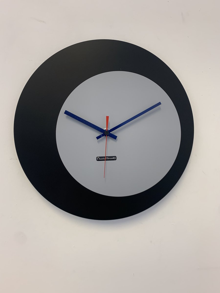ChantalBrandO wandklok ECLIPS Zwart & Grijs Modern Design