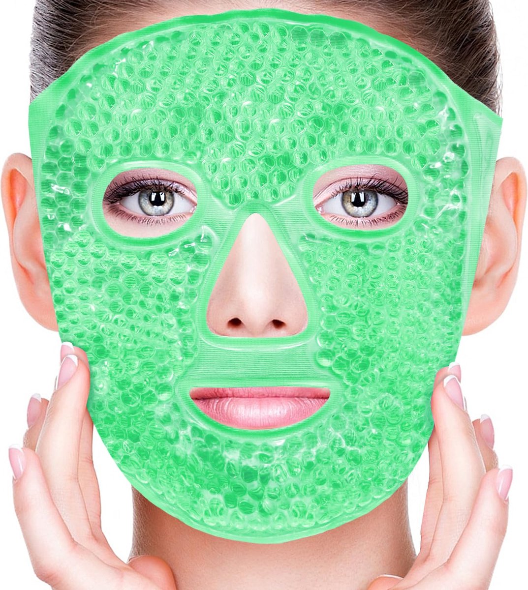 Goedkoopste Chillaxy - Koelmasker - Migraine masker - Oogmasker - Hot Cold masker - ijsmasker - Wallen - Gezichtsmasker -Groen