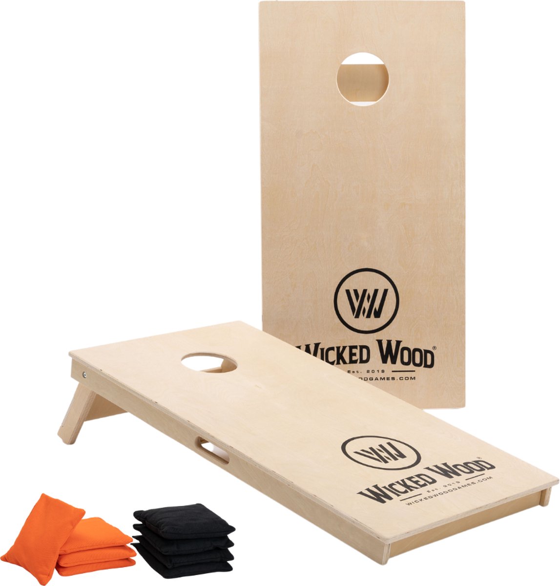 Wicked Wood Cornhole Set - ACL Comp - 120x60 - 15mm dik berkenhout