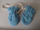 Mitaines - Garçons - Blauw - Uni - XS - 0- 6 mois - Ruban amovible