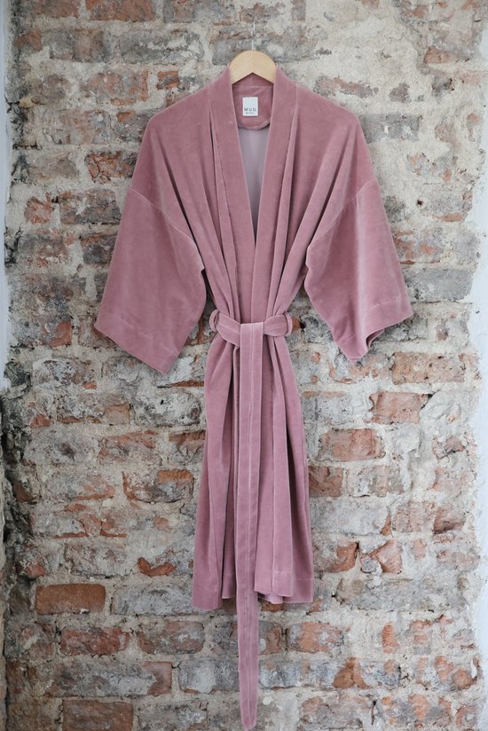 MudBySyl - Kimono Rose - Cottonvelvet - Duurzaam - Badjas
