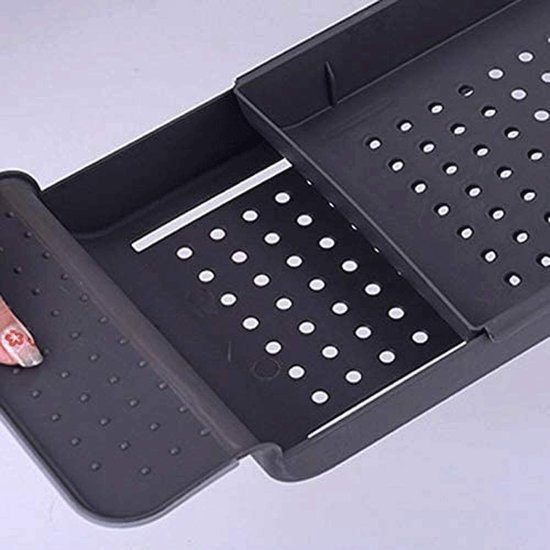 Allecto Plus - Badkuip Caddy Tray Verstelbaar Badrek Over de Badkuip