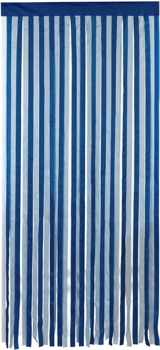 Vliegengordijn 90 x 200cm blauw-wit gestreept