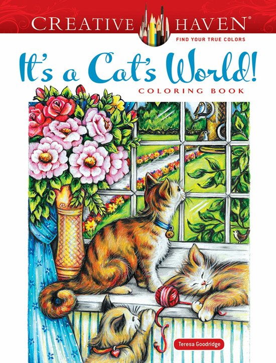 Creative Haven It's a Cat's World! Coloring Book - cover