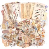 MGM Trading 260-delige Vintage Scrapbooking Kit, Retro Stickers en Decoratief Papier Set, DIY Kunst- en Knutselbenodigdheden voor Fotoalbums en Journaals (Thema: Brief Paradijs)