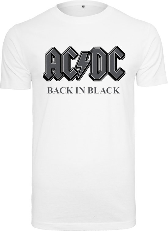 Merchcode AC/DC - Back In Black Heren T-shirt - XS - Wit
