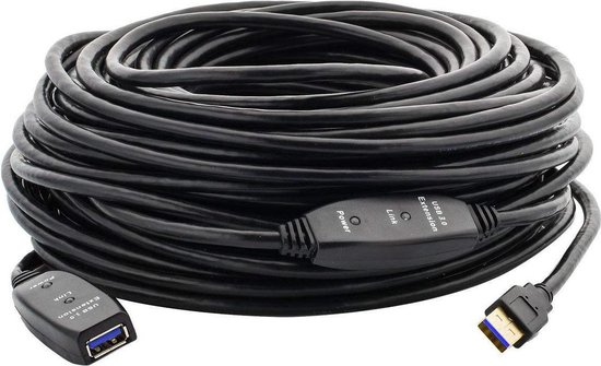 als resultaat betekenis verteren MutecPower USB 3.0 actieve kabel - 15 meter - Mannelijk naar Vrouwelijk -  kabel met 2... | bol.com