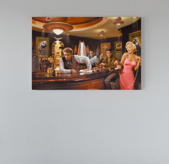 Canvas Schilderij - Marilyn Monroe - Wanddecoratie - Bekende Persoon - 90x60 cm