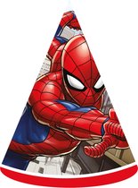 Marvel - Spiderman - Feesthoedjes - Karton - 6 Stuks.