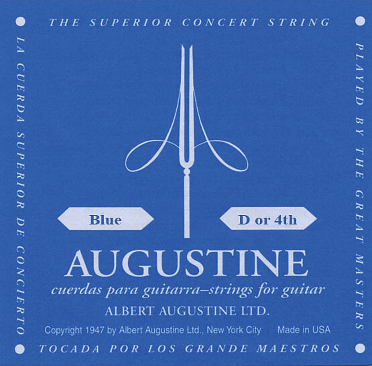 Augustine enkele snaar,4d,blauw - Enkele snaar voor gitaar