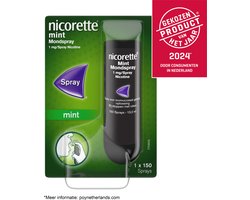 Nicorette Mondspray Freshmint - 13,2 ml (150 sprays) 1mg/spray - nicotinevervanger - stoppen met roken