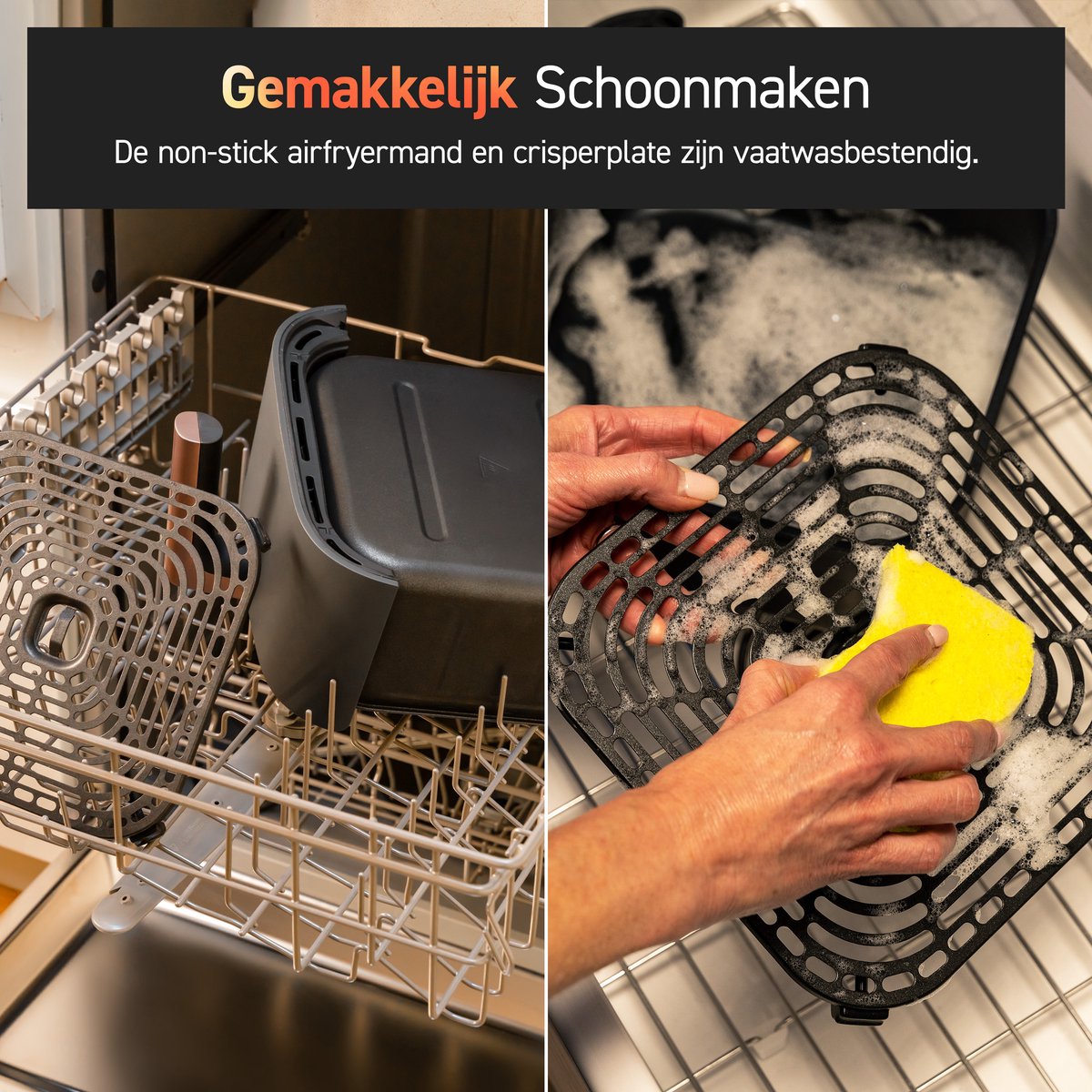 Afbeelding 3 van Cosori TurboBlaze Airfryer XXL - Heteluchtfriteuse 6 liter - 46% sneller door DC Motor Technologie - 30ºC tot 230ºC - 9 programma's incl. drogen, grillen, bakken, warmhouden