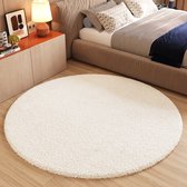 Tapiso Essence Tapis Crème Poils Longs Shaggy Salon Tapis Taille - 160x160