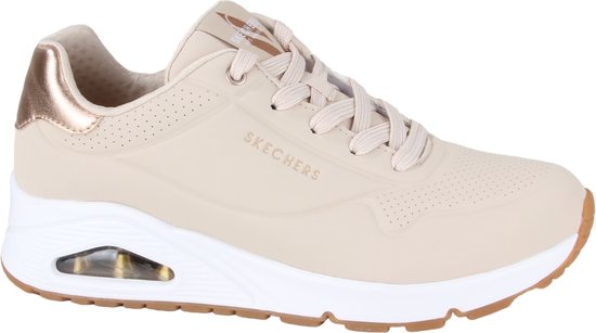 Skechers Uno - Golden Air Dames Sneakers - 177094 NAT Lichtbeige/Goud - Maat 40
