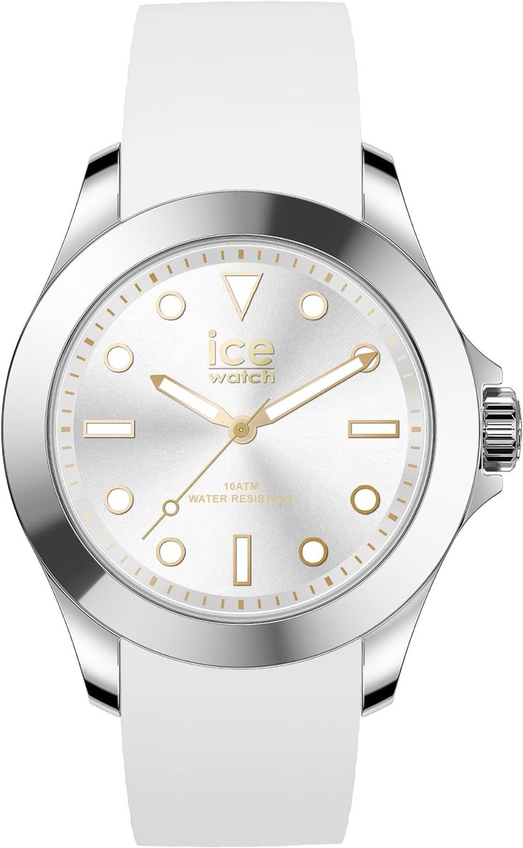 Ice Watch ICE steel - Classic - White gold 020384 Horloge - Siliconen - Wit - Ø 40 mm