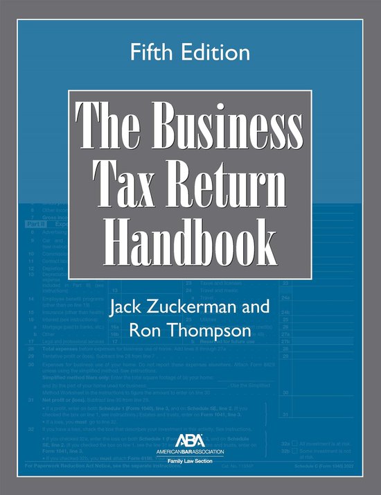 The Business Tax Return Handbook, Fifth Edition - cover