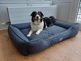 Huggles Savana Hondenmand - Hondenkussen Hondenbed Mand voor honden - XL 125cm - Grijs