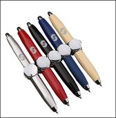 Solidix fidget pen - Blauw - anti stress - kalmerende pen - Rustgevende pen - pen met lampje - Combineren mogelijk