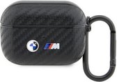 BMW M-Line Carbon AirPods Case - Geschikt voor Apple Airpods Pro (1e Generatie) - Zwart