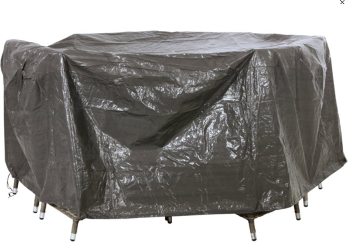 Basic Beschermhoes Ronde Tuinset 250x80 cm (diameter x hoogte)-Ronde tuinsethoes Grijs