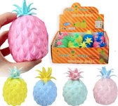 Balle anti-stress ananas - 1 exemplaire - Avec perles d'eau - Fidget Toys - Balle à presser pour la main - 10 cm