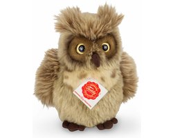foto van Hermann Teddy Knuffeldier Uil - zachte pluche stof - premium knuffels - bruin - 17 cm - Vogels/uilen