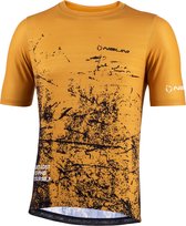 Nalini Heren Fietsshirt korte mouwen - gravel shirt Mosterd - NEW GRAVEL SHIRT Rusty mustard - XXXXL