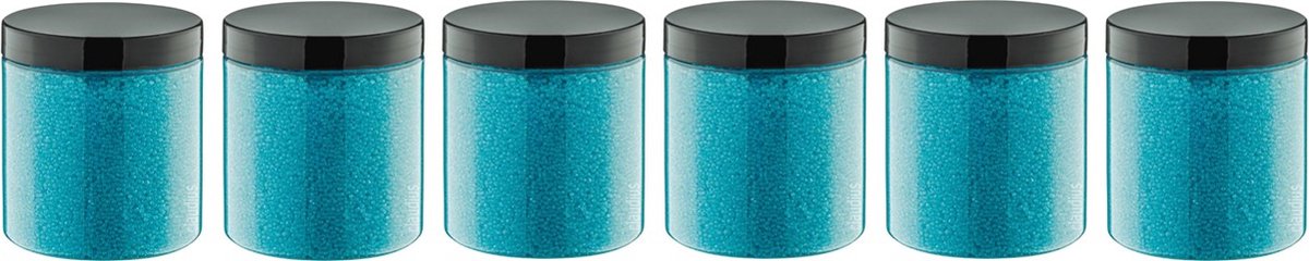 Goedkoopste Badkaviaar Opium - 200 gram - Pot met zwarte deksel - set van 6 stuks - bad parels voor in bad
