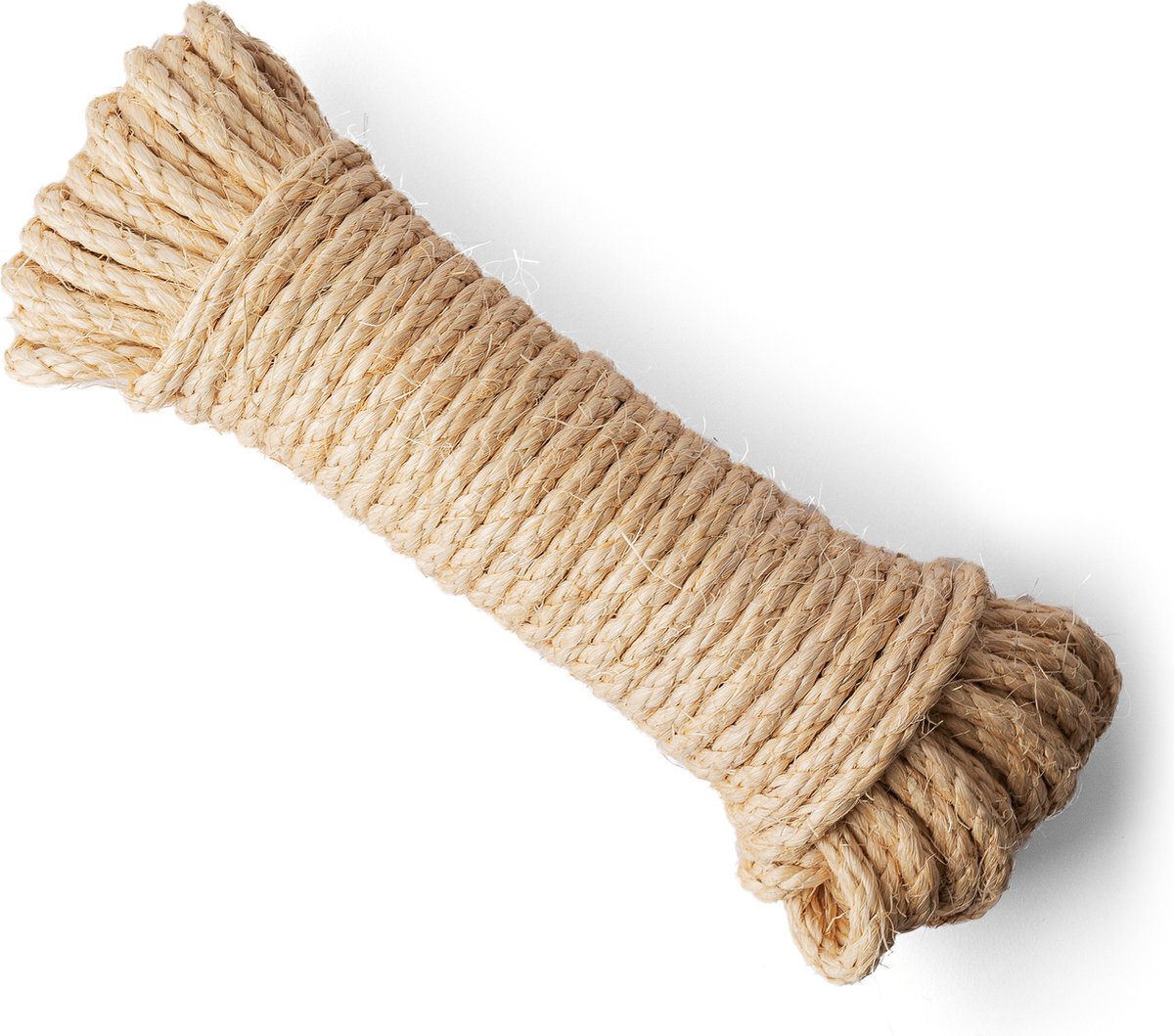 SNURO Sisal natuur touw (10mm, 20M) voor zware kattenkrabpaal of -boom van grote katten, dieren & decoratie - 100% natuurlijk sisaltouw afkomstig van de agave plant - Robuust sisaltouw voor diverse toepassingen