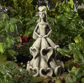 Statue de jardin en béton - Dé à coudre danseuse de fleurs - Dame