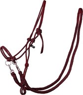 Qhp Licol de corde avec rêne Bordeaux - Cob