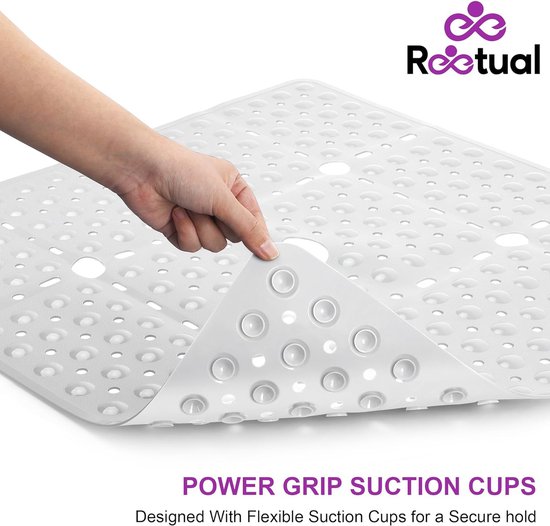 Lurowo Vierkante douchematten antislip antischimmel, rubberen
