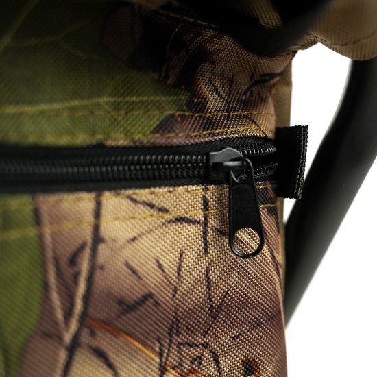Eurocatch Opvouwbare stoel - Viskrukje - Visstoel - Vistoeltje Met Tas en Rugleuning - Camping stoeltje - Camouflage - Stevig 19mm Frame van Merkloos — afbeelding 4