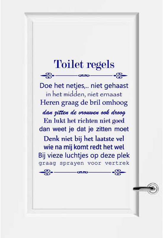 Barres de Toilettes - Or - 100 x 127 cm - Muursticker4Sale