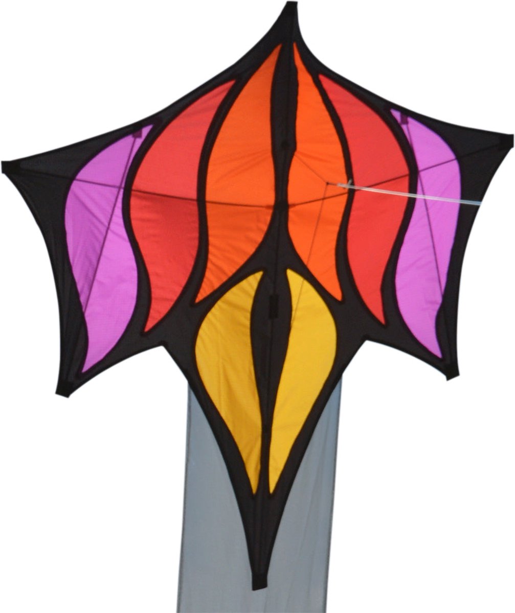 Eenlijnsvlieger Spiderkites Brasington Between the lines #5 030090-5 Oranje 80 x 100 cm
