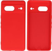 Hoesje Geschikt voor Google Pixel 7 - Fashion Telefoonhoesje Backcover - Siliconen Hoesje - Rood
