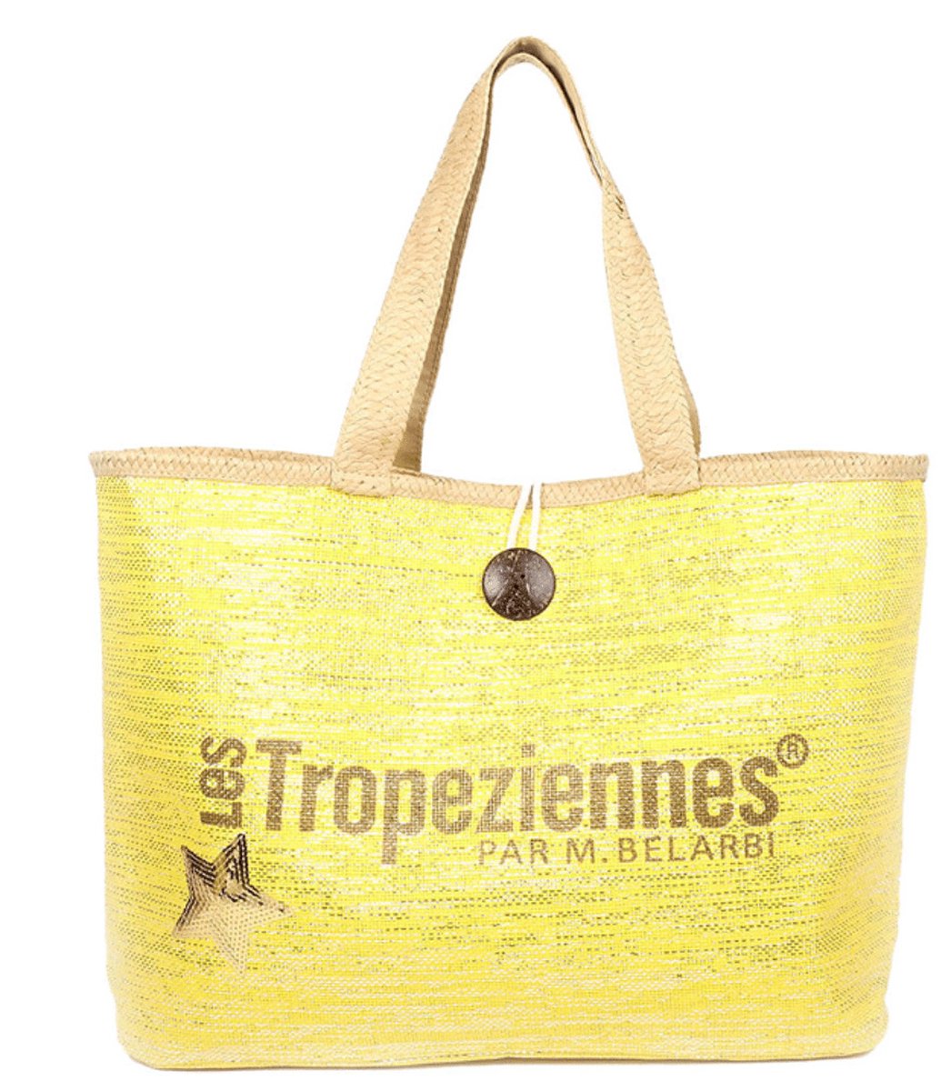 Les Tropeziennes Dames Strandtas | Geel | Maat: One Size