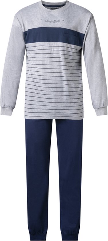 Heren pyjama 411684 van Outfitter in grijs maat XL