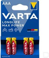 10x Varta Longlife Max Power Alkaline Batterijen AAA 4 stuks